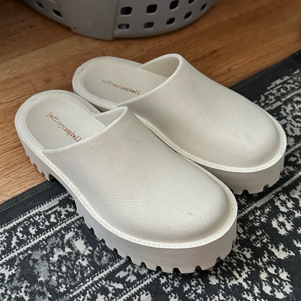Jeffrey Campbell Cream Mules